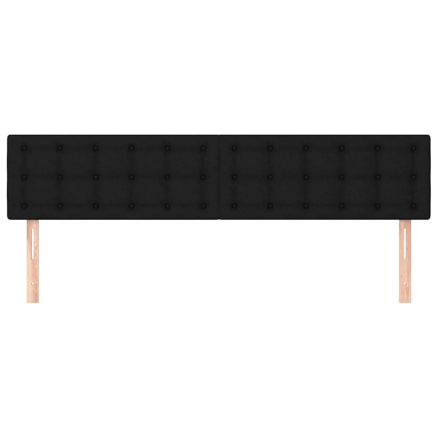 Têtes de lit Noir 180x5x78/88 cm Tissu - 3