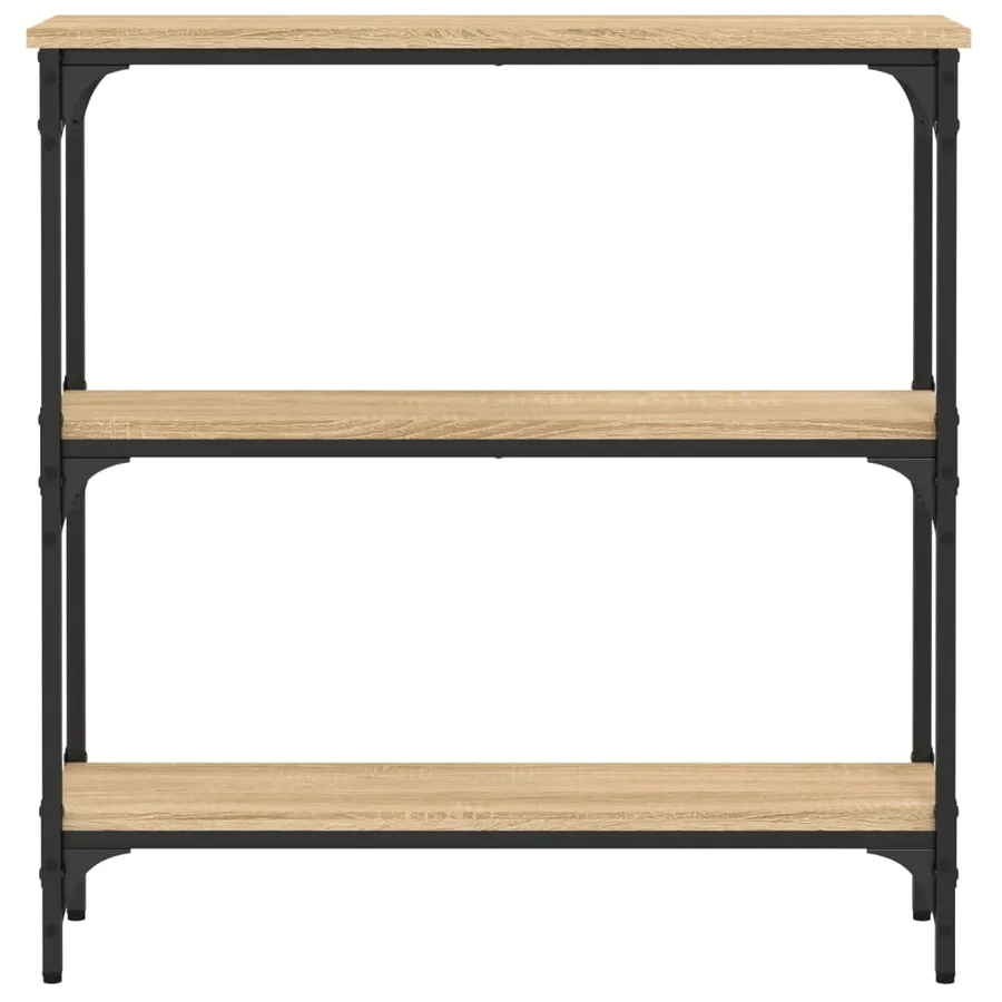 Table console Chêne Sonoma 75x22,5x75 cm Bois d'ingénierie - 4