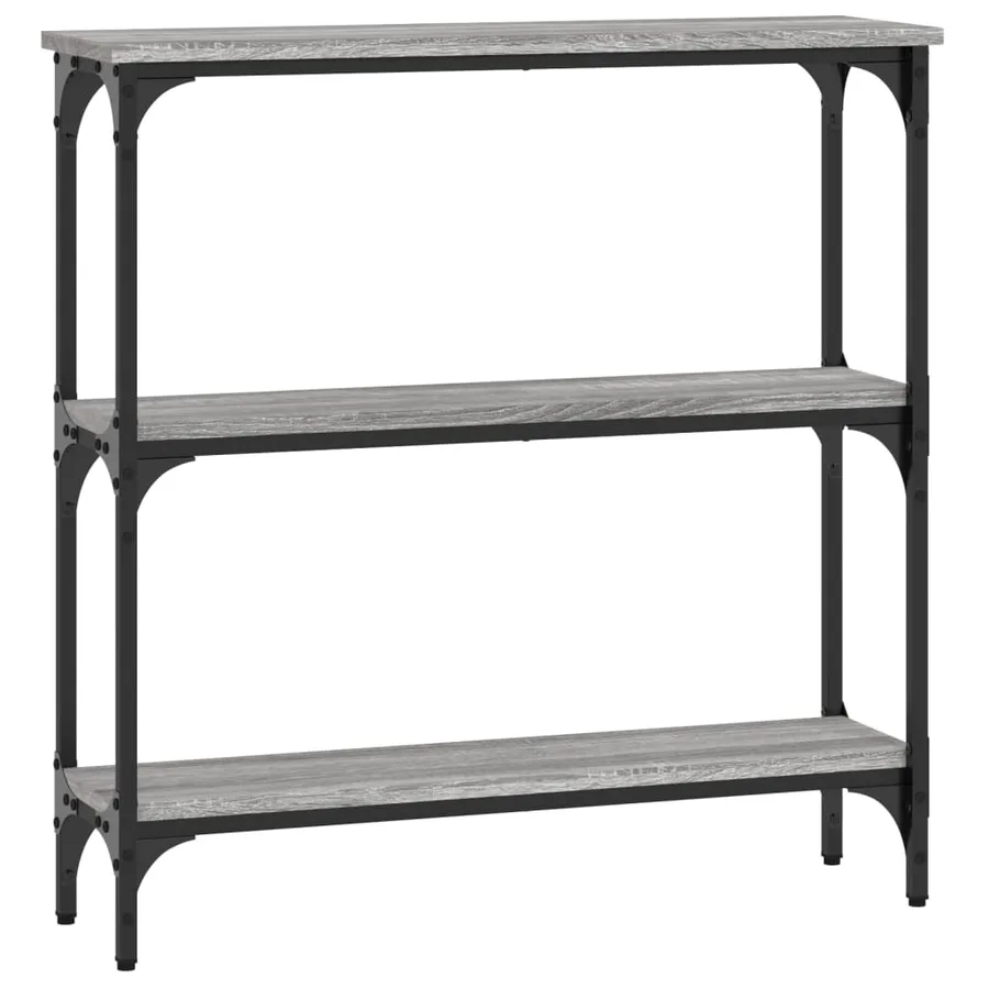 Table console sonoma gris 75x22,5x75 cm bois d'ingénierie - 2