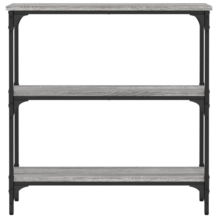 Table console sonoma gris 75x22,5x75 cm bois d'ingénierie - 4