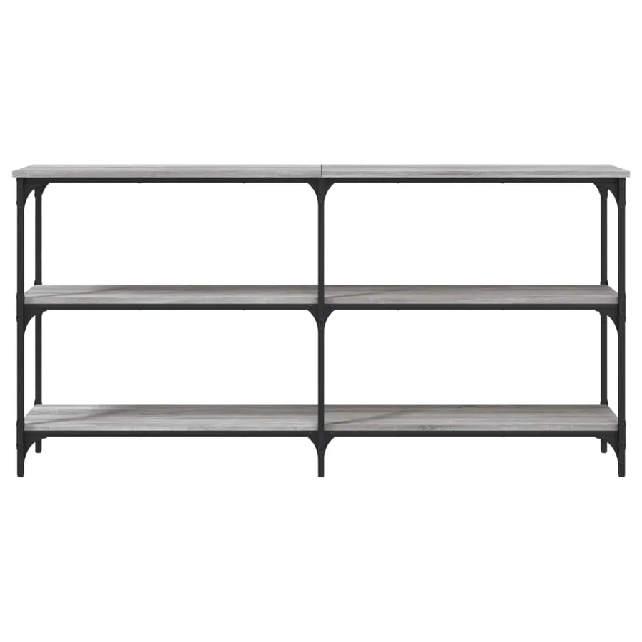 Table console sonoma gris 150x29x75 cm bois d'ingénierie - 4
