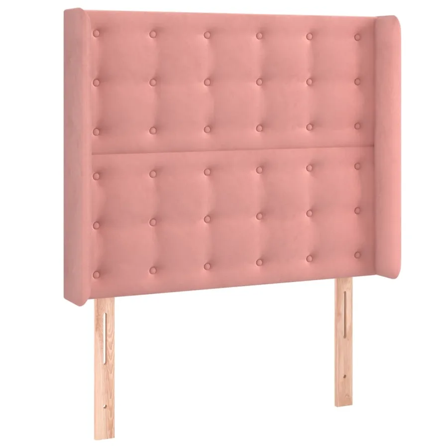 Tête de lit à LED Rose 103x16x118/128 cm Velours - 3