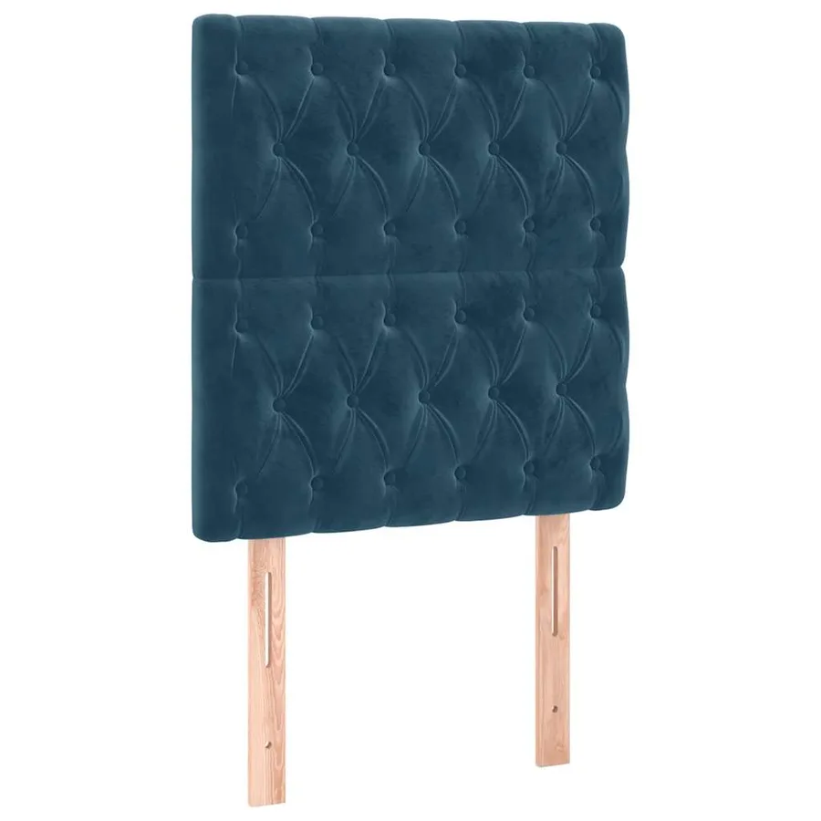 Tête de lit à LED Bleu foncé 80x7x118/128 cm Velours - 4