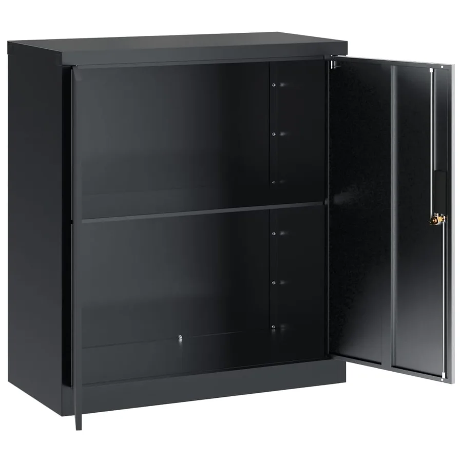 Classeur anthracite 79x40x90 cm acier - 4