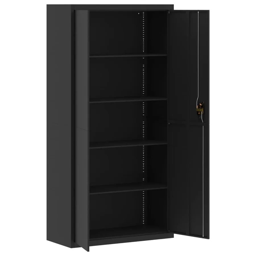 Classeur noir 90x40x180 cm acier - 4