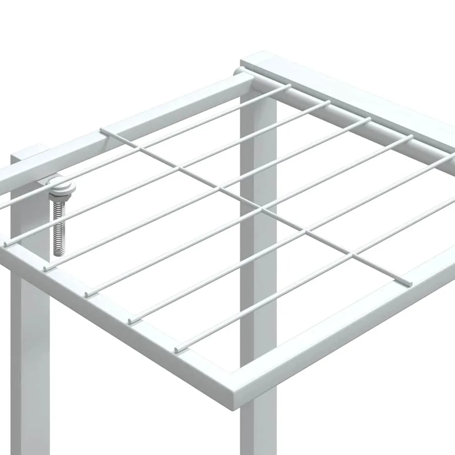 Jardinière 94,5x25x89 cm Blanc Fer - 8