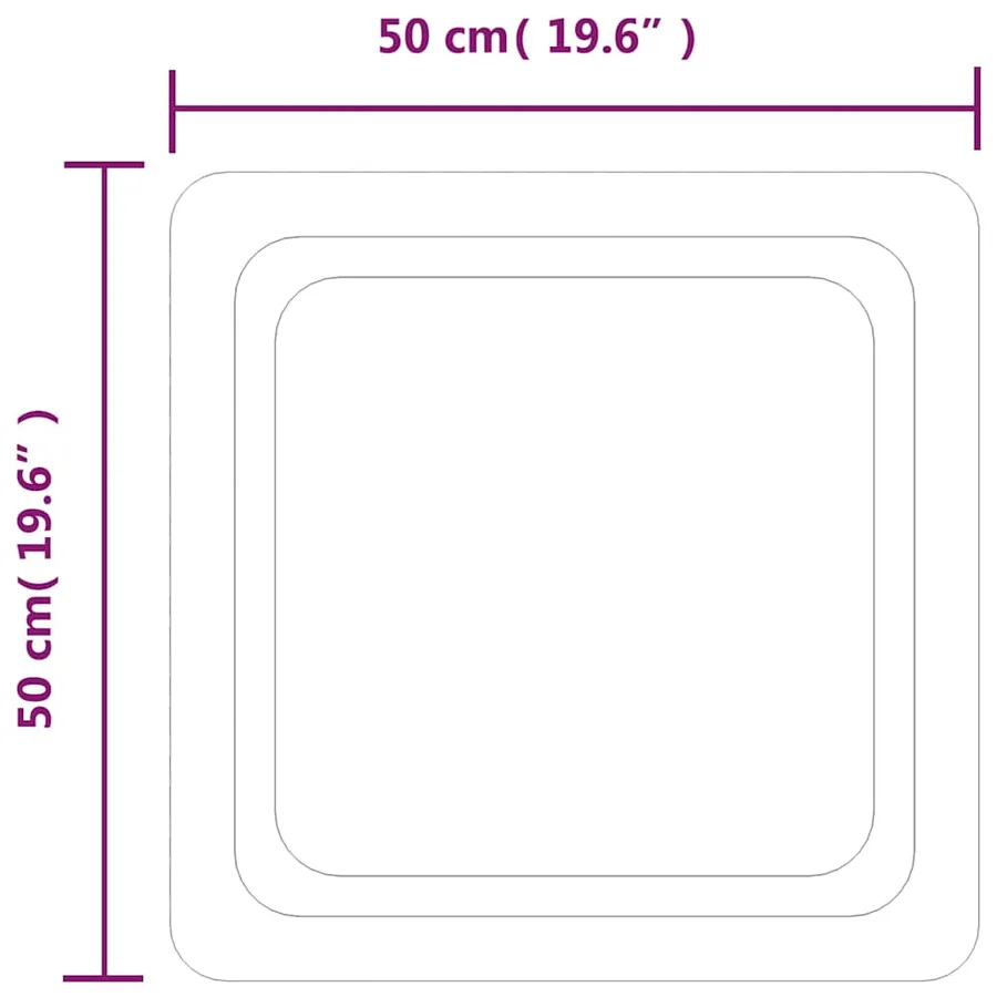 Miroir de salle de bain à LED 50x50 cm - 5