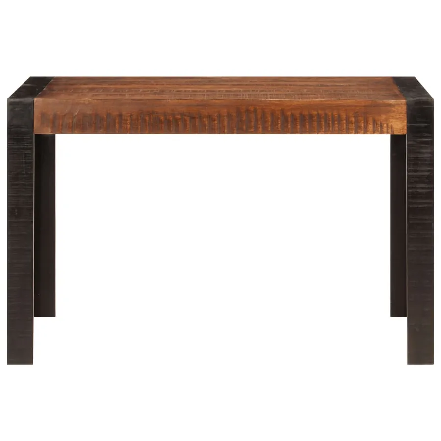 Table à dîner marron miel 120x60x76 cm bois de manguier massif - 2