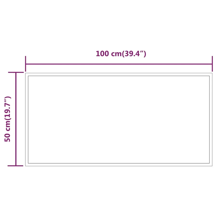 Miroir de salle de bain à LED 50x100 cm - 7