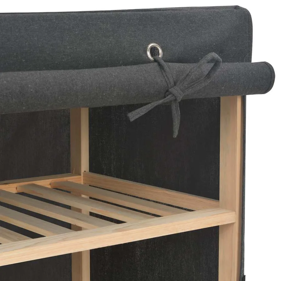 Garde-robe Gris 135 x 40 x 170 cm Tissu - 4