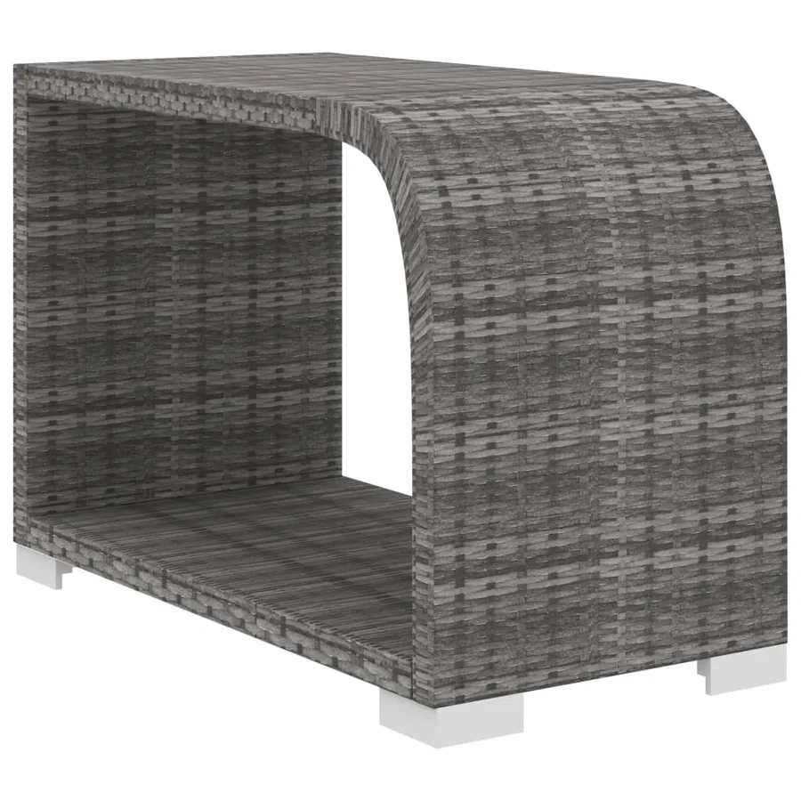 Salon de jardin 10 pcs avec coussins Résine tressée Gris - 8