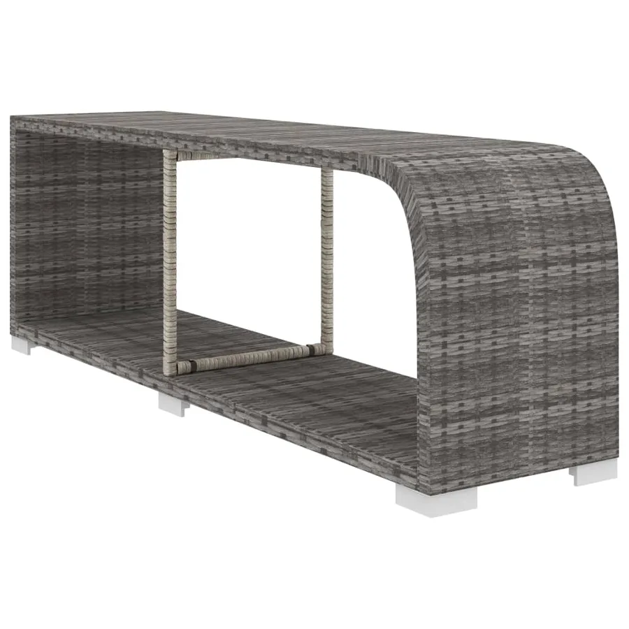 Salon de jardin 10 pcs avec coussins Résine tressée Gris - 9