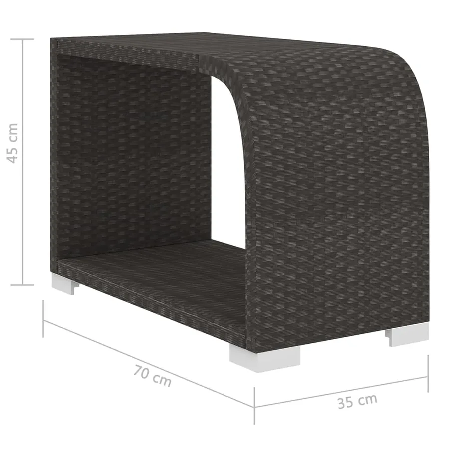 Salon de jardin 8 pcs avec coussins résine tressée noir - 16