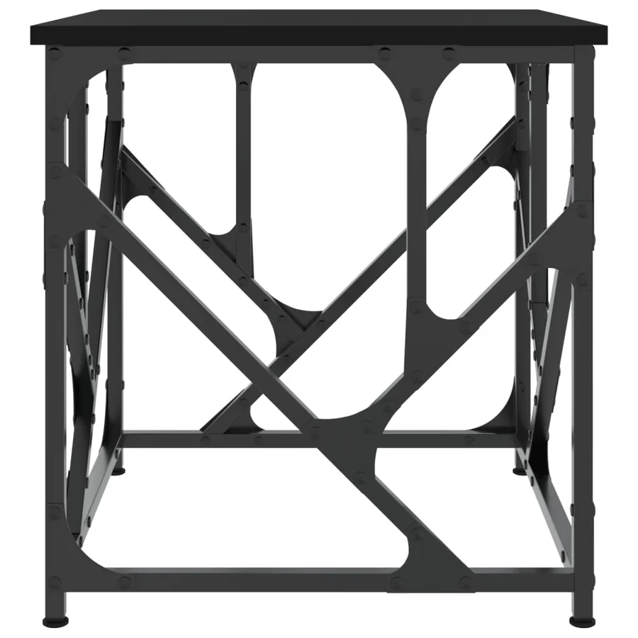 Table basse noir 45x45x47,5 cm bois d'ingénierie - 5