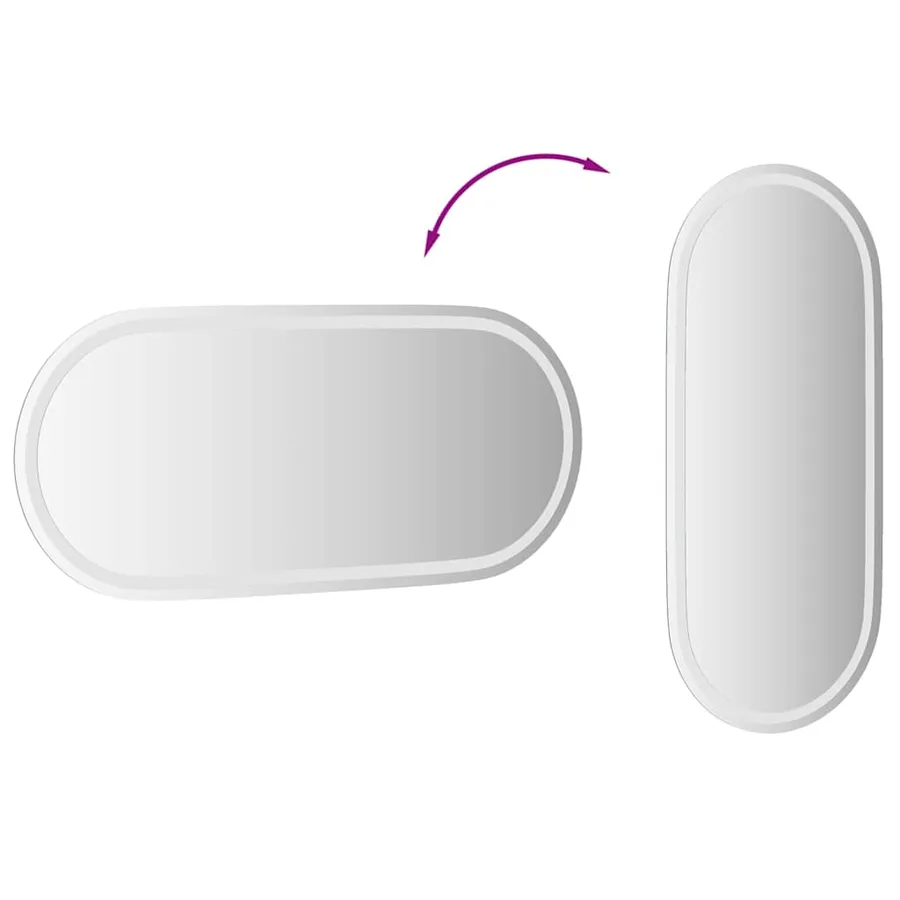 Miroir de salle de bain à LED 100x45 cm ovale - 9