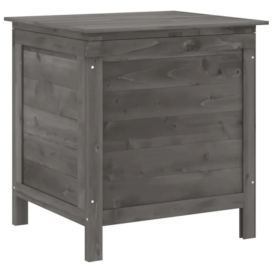 Boîte de rangement de jardin anthracite bois massif de sapin - 2