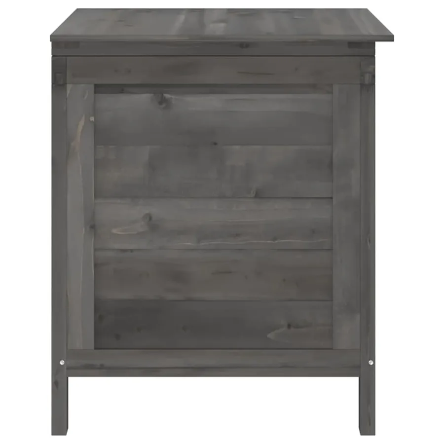Boîte de rangement de jardin anthracite bois massif de sapin - 5