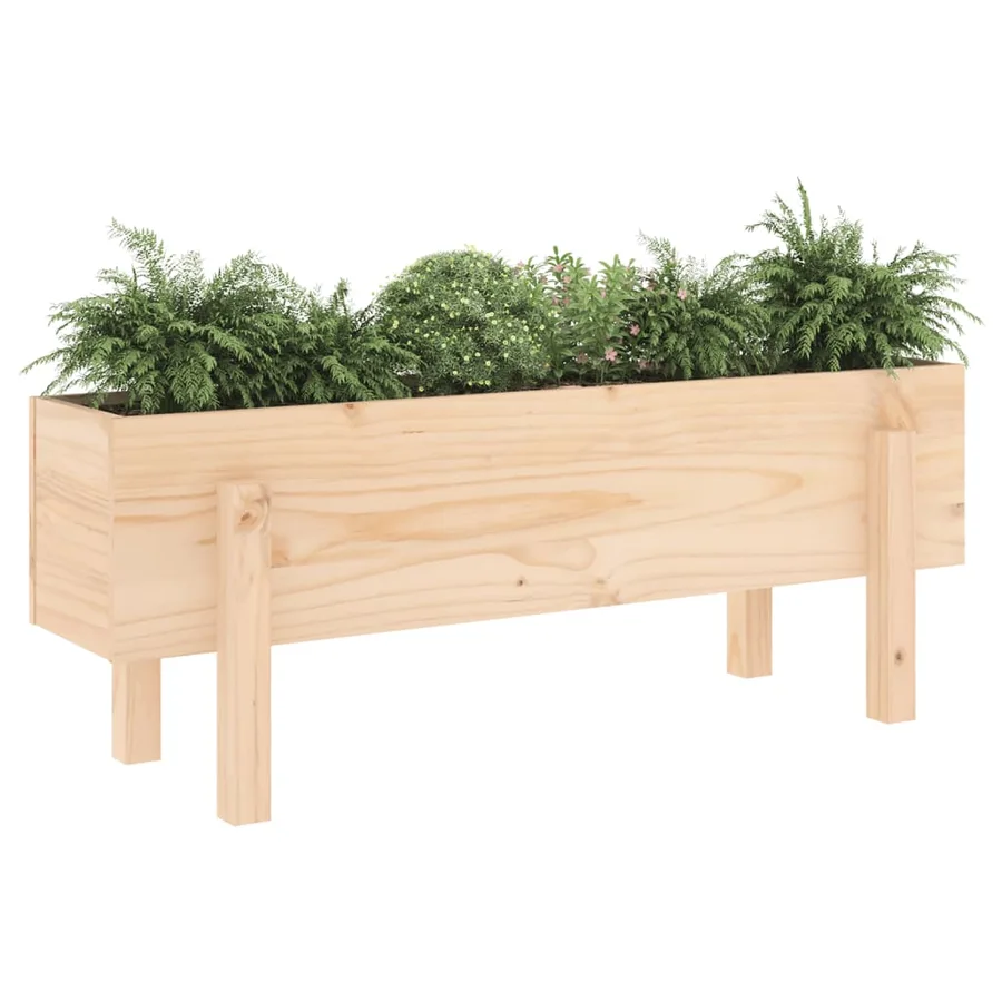 Lit surélevé de jardin 101x30x38 cm bois de pin massif - 3