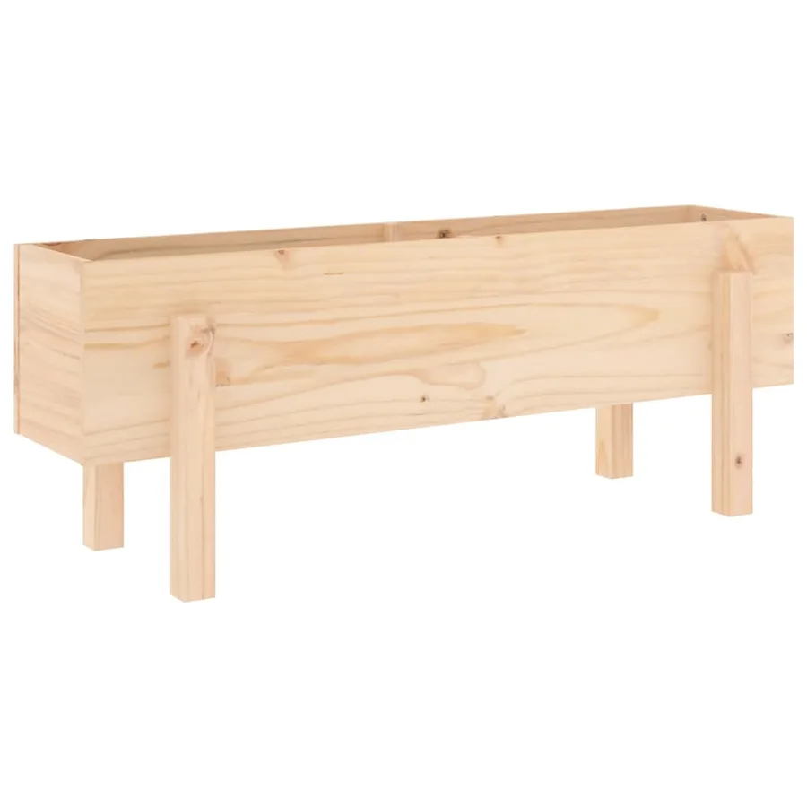 Lit surélevé de jardin 101x30x38 cm bois de pin massif - 4