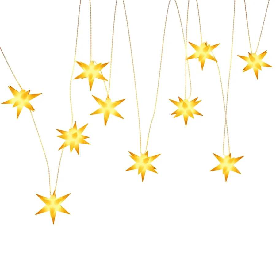 Lumière de Noël 10 LED jaune 10 cm - 5