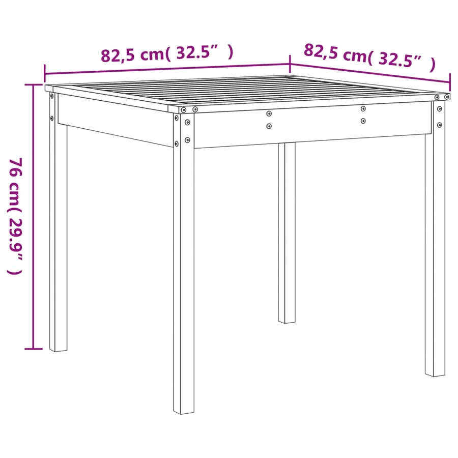 Ensemble de bistrot de jardin 3 pcs bois massif Douglas - 8