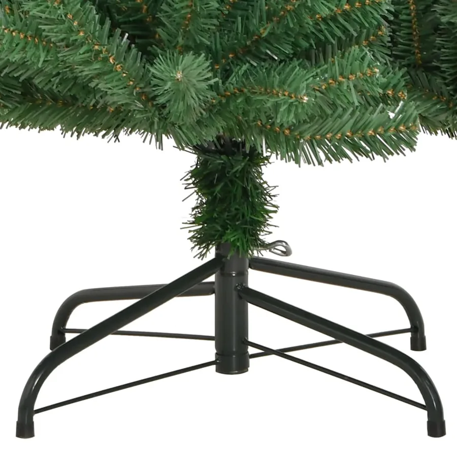 Sapin de Noël artificiel à charnières avec support vert 210 cm - 4