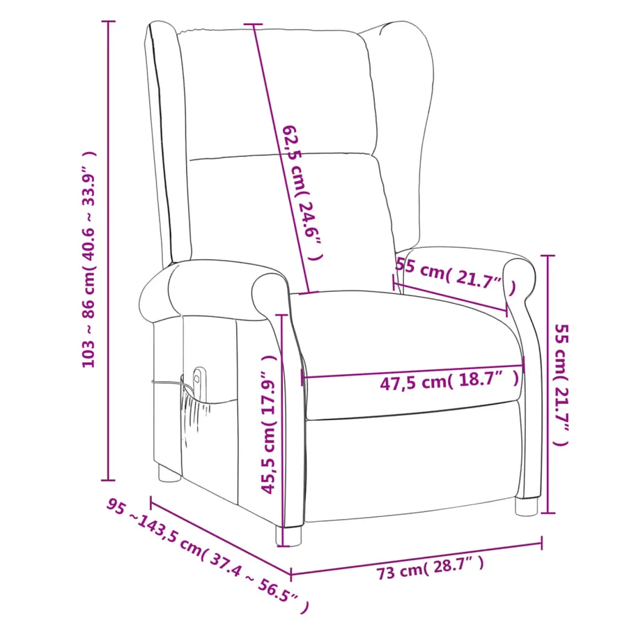 Fauteuil de massage Taupe Tissu - 9