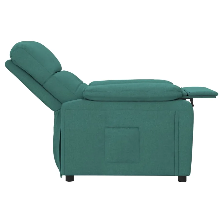 Fauteuil inclinable Vert foncé Tissu - 5