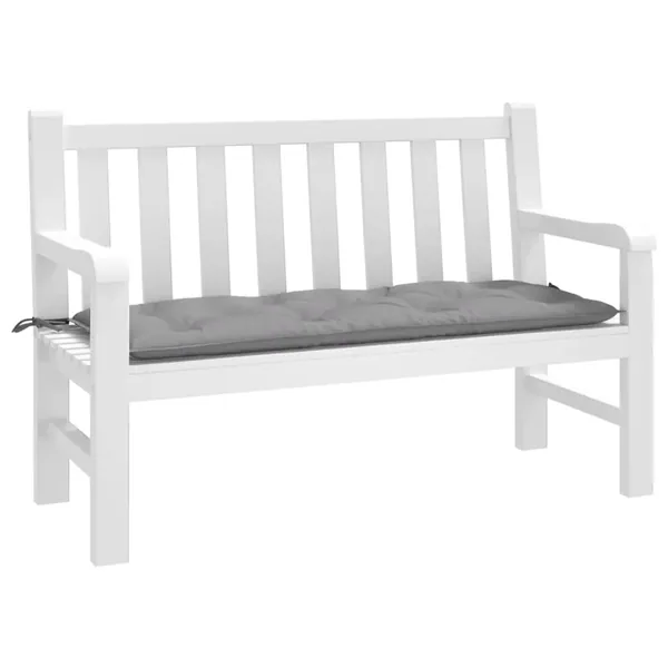 Coussin de banc de jardin gris 120x50x7 cm tissu oxford