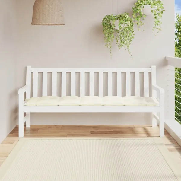 Coussin de banc de jardin crème 180x50x7 cm tissu oxford
