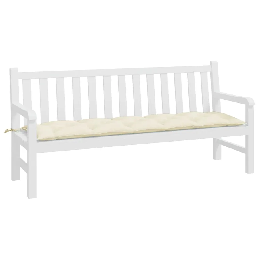 Coussin de banc de jardin crème 180x50x7 cm tissu oxford - 3