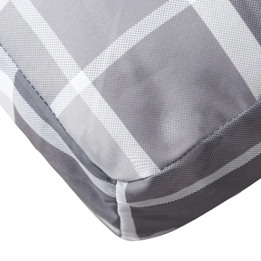 Coussin de palette carreaux gris 58x58x10 cm tissu - 8