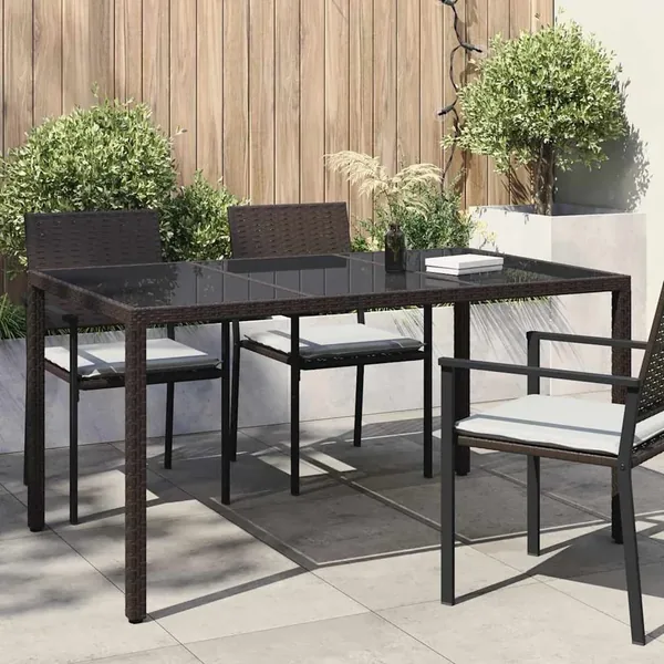 Table de Jardin Marron 150 x 90 x 75 cm polyrotin