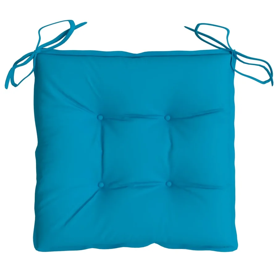 Coussins de chaise lot de 2 bleu clair 40x40x7 cm tissu oxford - 6
