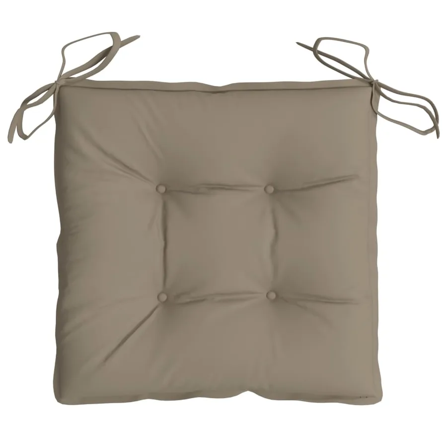 Coussins de chaise lot de 2 taupe 40x40x7 cm tissu oxford - 6