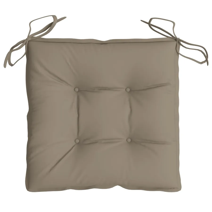 Coussins de chaise lot de 6 taupe 40x40x7 cm tissu oxford - 6