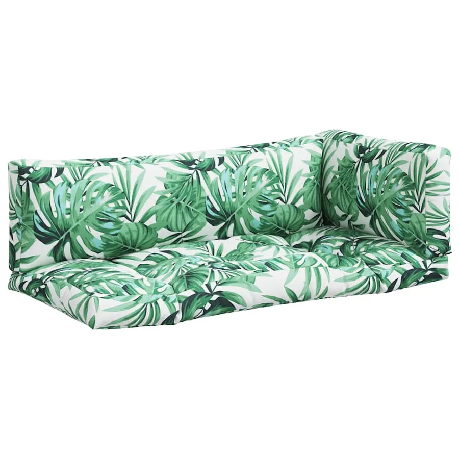 Coussins de palette lot de 3 motif de feuilles tissu - 2