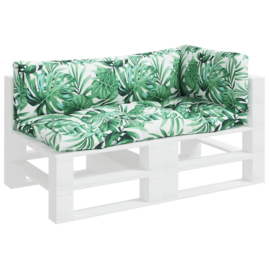 Coussins de palette lot de 3 motif de feuilles tissu - 3