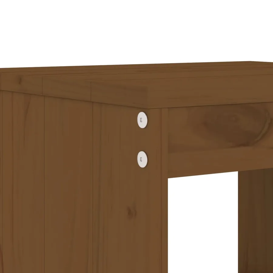 Ensemble de bar de jardin 5 pcs marron miel bois de pin massif - 5
