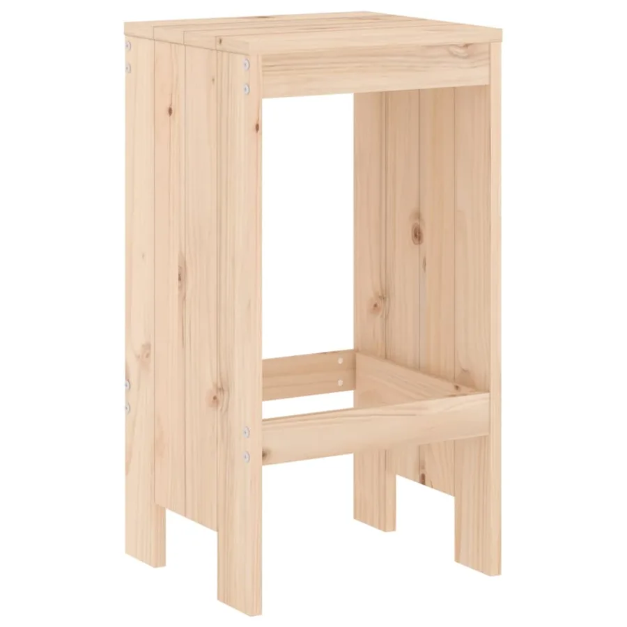 Tabourets de bar lot de 2 40x36x75 cm bois massif de pin - 3