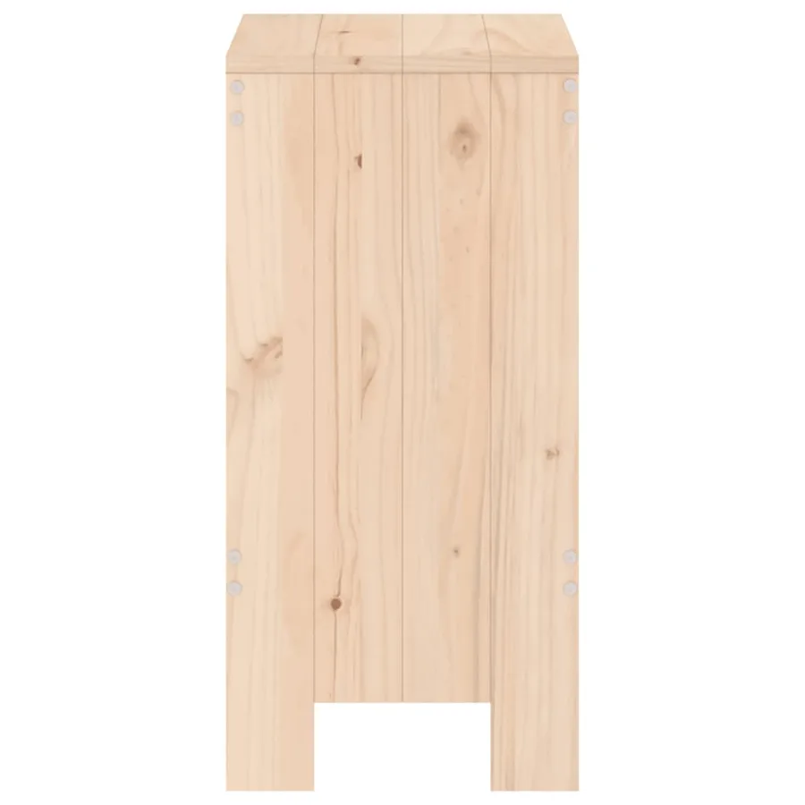 Tabourets de bar lot de 2 40x36x75 cm bois massif de pin - 5