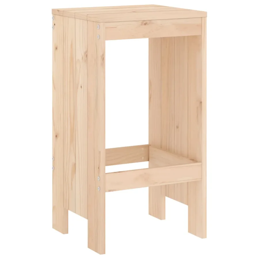 Tabourets de bar lot de 2 40x36x75 cm bois massif de pin - 6