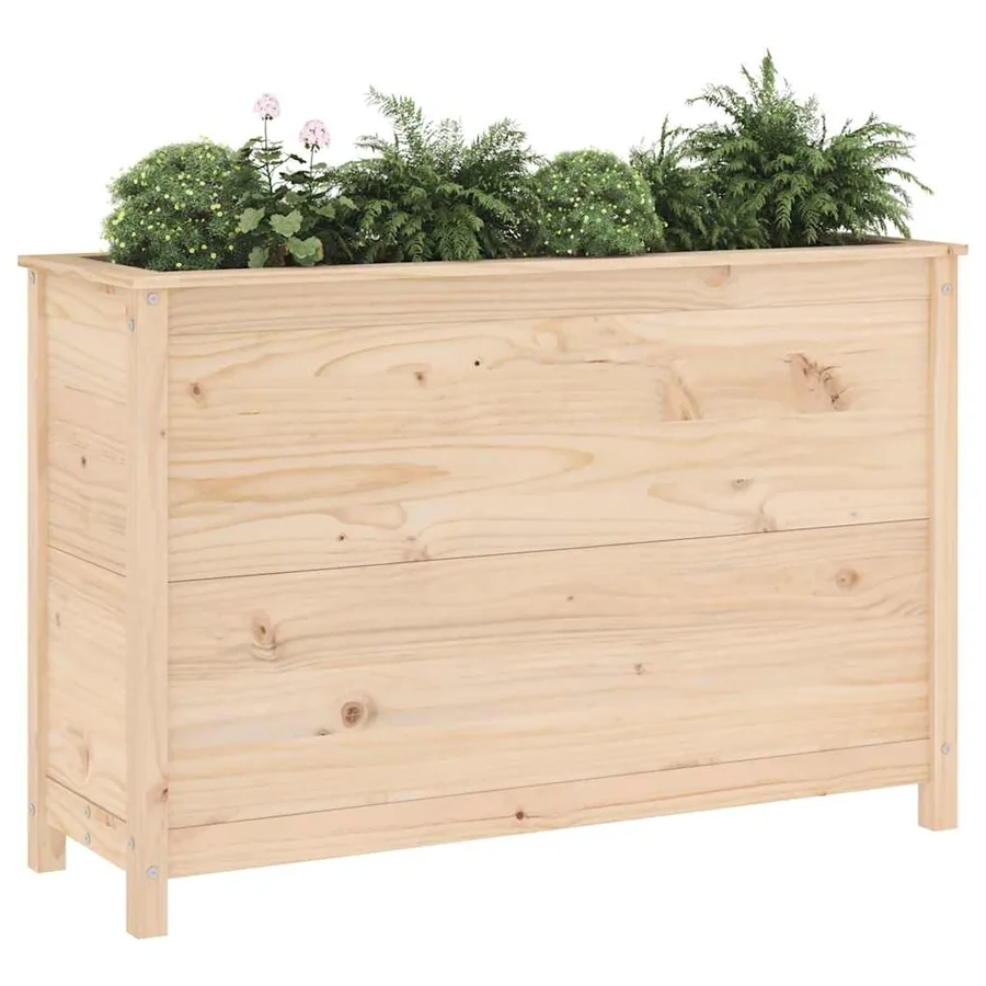 Lit surélevé de jardin 119,5x40x78 cm bois de pin massif - 3