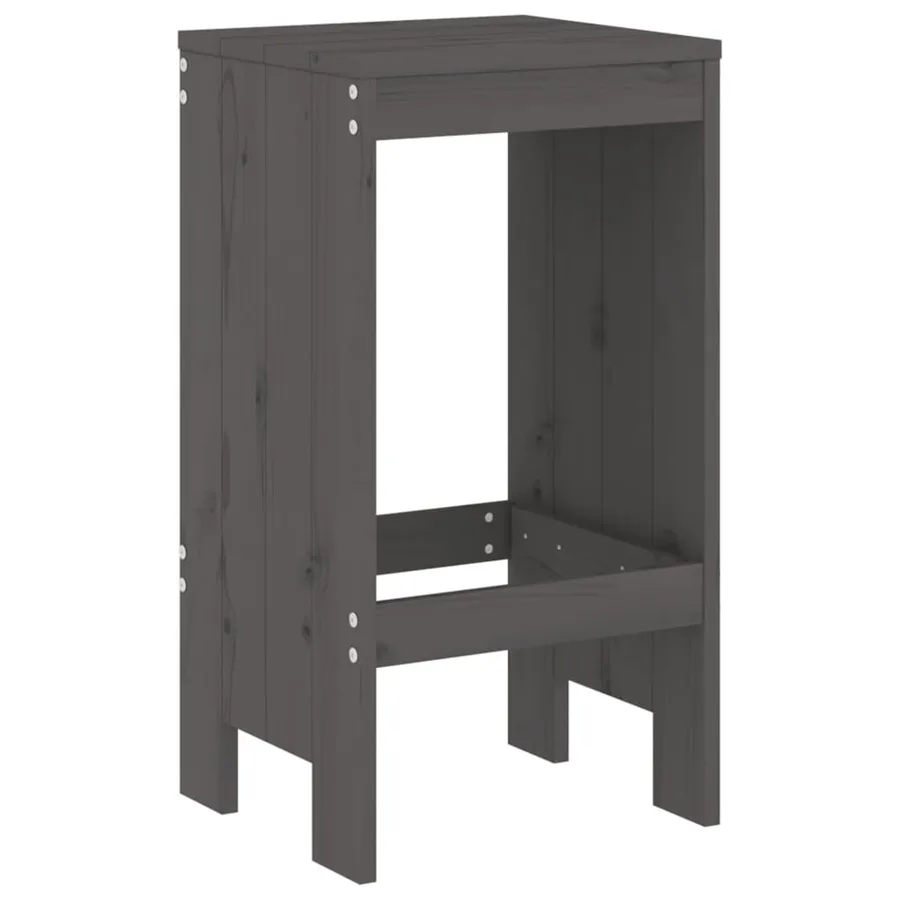 Tabourets de bar lot de 2 40x36x75 cm bois massif de pin - 3