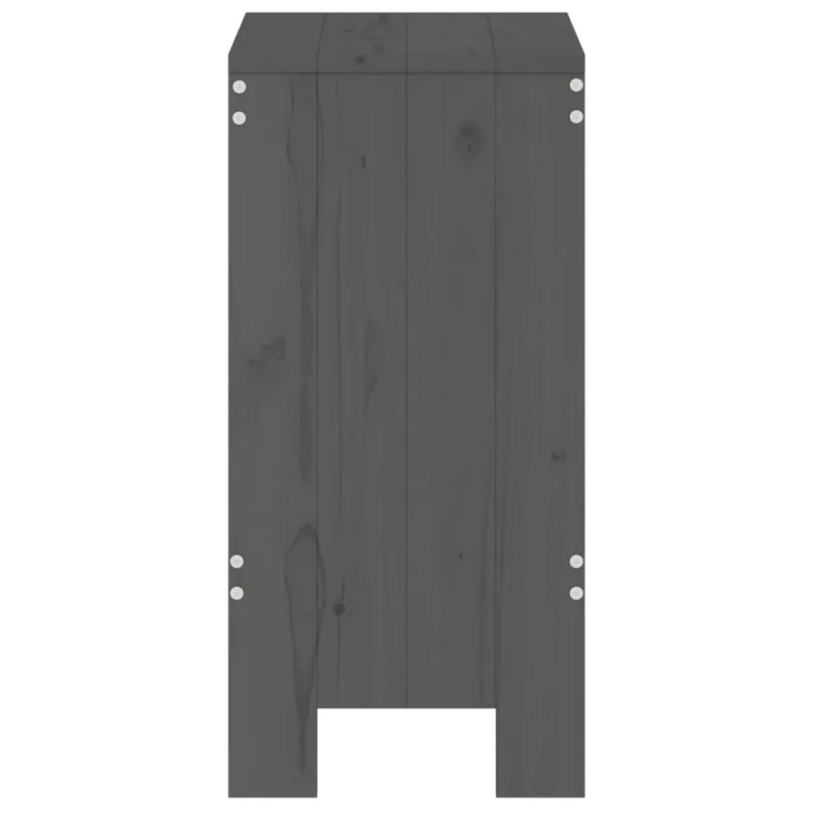 Tabourets de bar lot de 2 40x36x75 cm bois massif de pin - 5