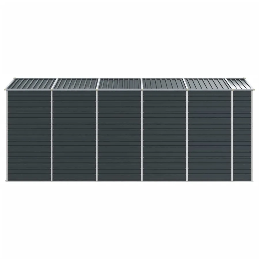 Abri de jardin anthracite 191x470x198 cm Métal galvanisé - 6
