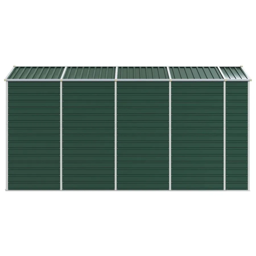 Abri de jardin vert 191x385x198 cm acier galvanisé - 6