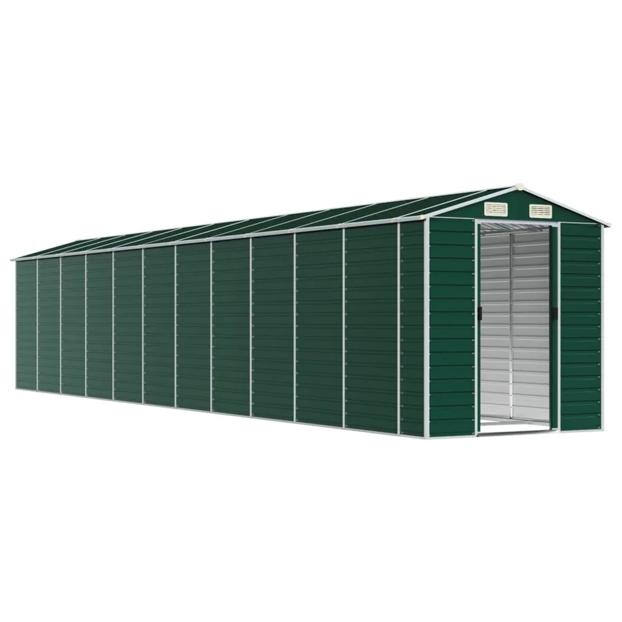 Abri de jardin vert 191x980x198 cm acier galvanisé - 3