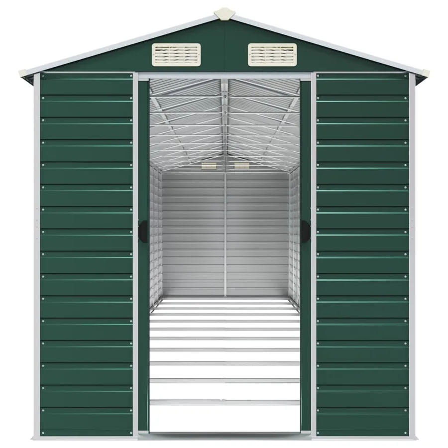 Abri de jardin vert 191x980x198 cm acier galvanisé - 5