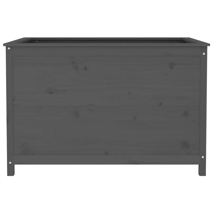 Lit surélevé de jardin gris 119,5x82,5x78 cm bois de pin massif - 5